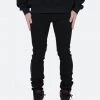 Mnml X457 Rhinestone Skinny Denim - Black