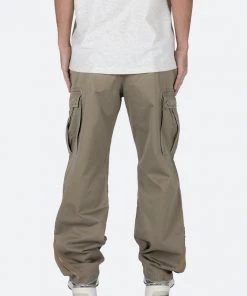 Mnml Zipper Denim Cargo Pants - Khaki