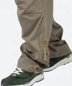 Mnml Zipper Denim Cargo Pants - Khaki