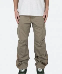 Mnml Zipper Denim Cargo Pants - Khaki